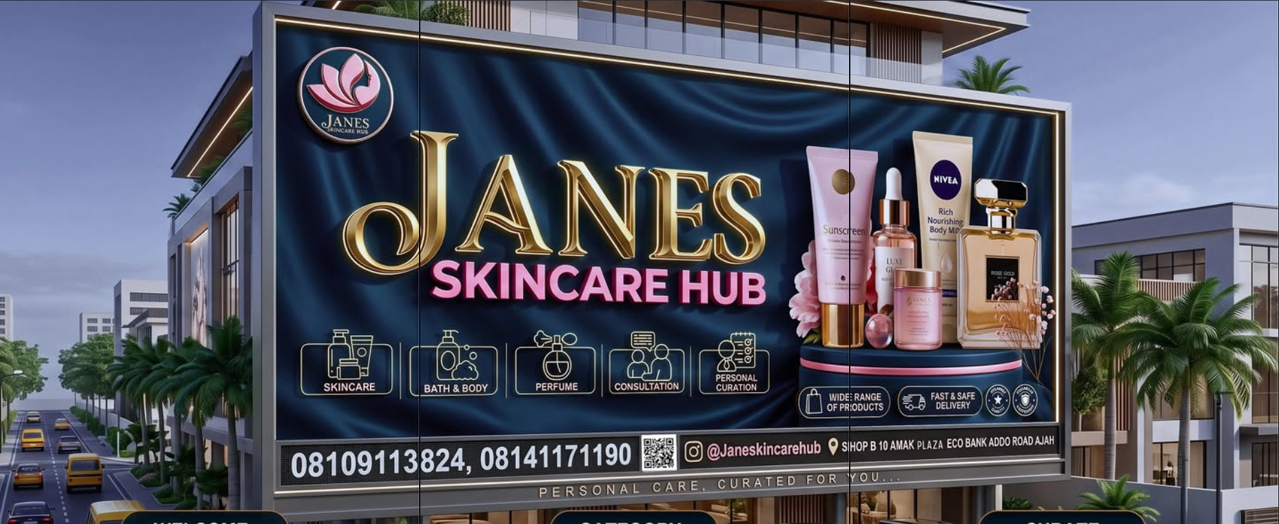 Janeskincarehub store in Ajah, Lagos