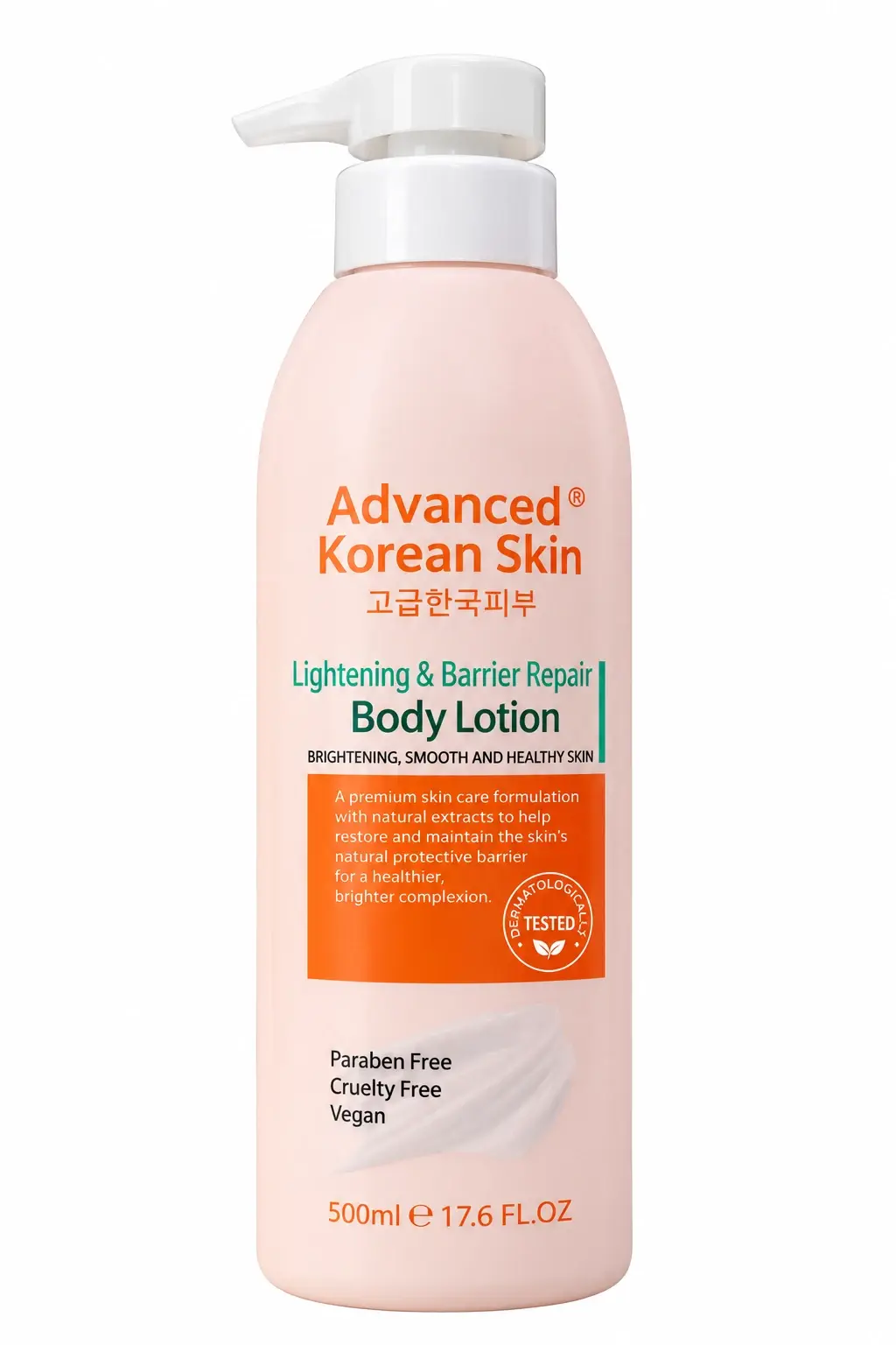 Advanced Korean Skin Body Lotion Bottle