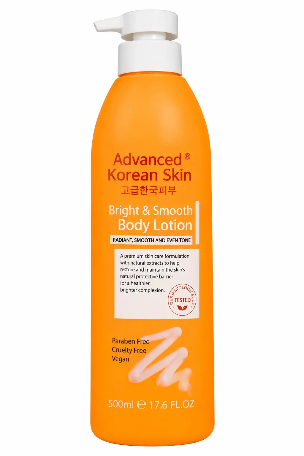 Vivid Orange Korean Skin Lotion Bottle